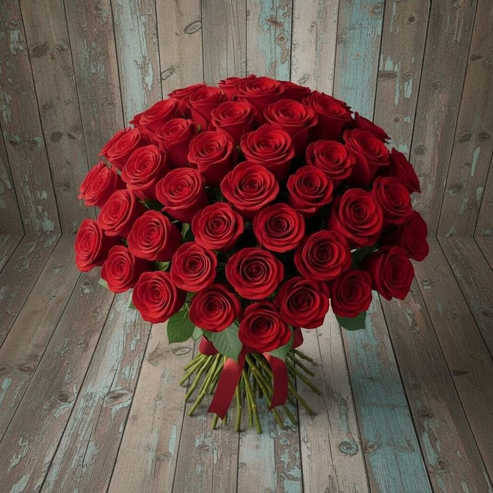 Букет 55 Красных роз Фридом в Горки Ленинские