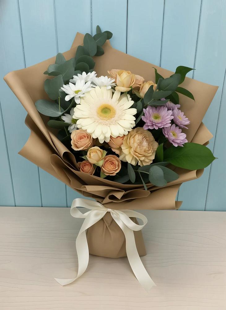 Букет цветов из: Герберы и Хризантемы в Горки Ленинские