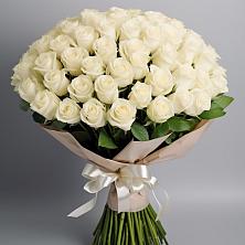 Букет 101 беля роза Белоснежка в Горки Ленинские