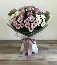 Букет цветов из:  Хризантемы и Розы #REPLACE_PRED# Горки Ленинские