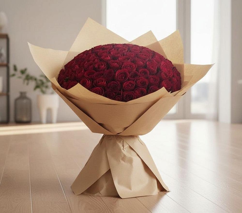 Букет 101 Красная роза в Горки Ленинские