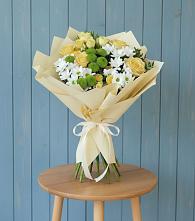 Букет цветов из:  Хризантемы и Розы #REPLACE_PRED# Горки Ленинские