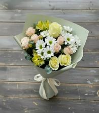 Букет цветов из:  Альстромерии, Розы и Хризантемы #REPLACE_PRED# Горки Ленинские