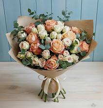 Букет цветов из:  Альстромерии и Розы #REPLACE_PRED# Горки Ленинские