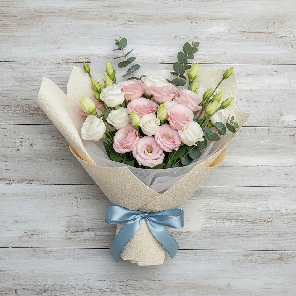 Букет цветов из: Лизиантусы в Горки Ленинские